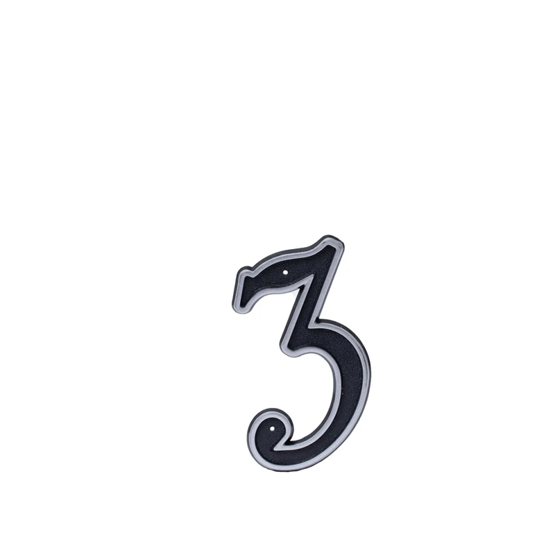 Numurs 3 plastmasas melnā krāsā 150 mm