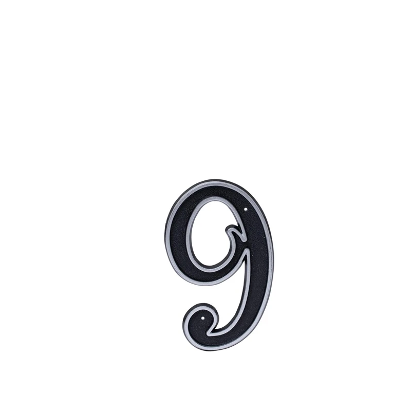 Numurs 9 plastmasas melnā krāsā 150 mm