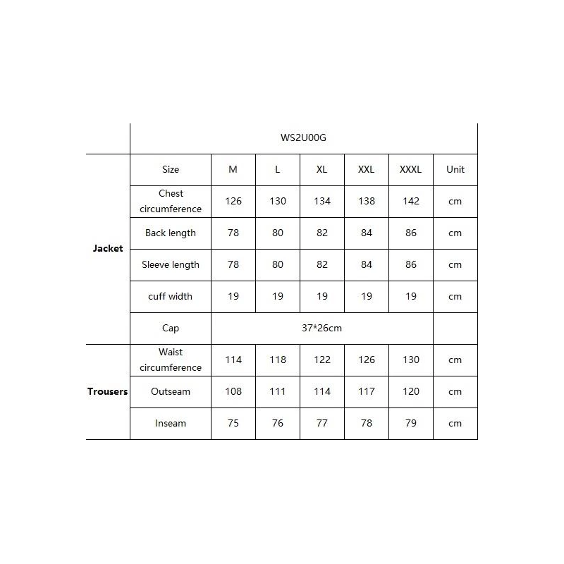 Lietus kostīms WS2U00G. Izmērs XXXL