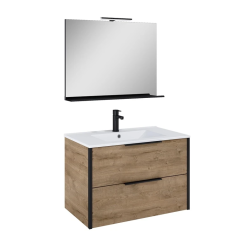 Vannas istabas skapītis ar izlietni un spoguli Aria koka 46×80×60