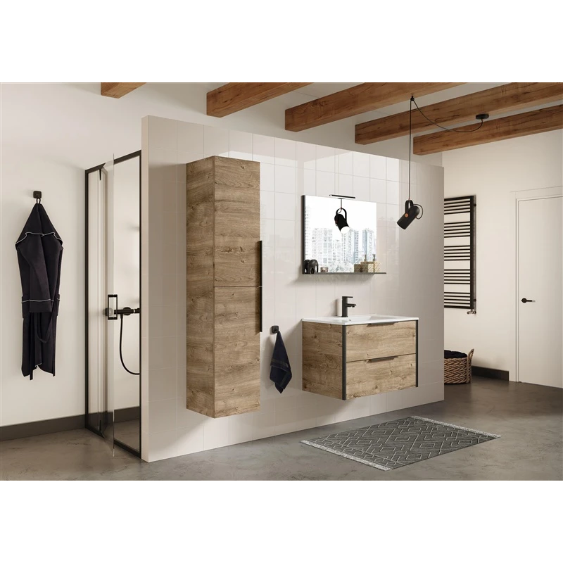 Vannas istabas skapītis ar izlietni un spoguli Aria koka 46×80×60