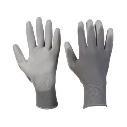 Pirštinės gumuotos Haushalt C22CHUH, pilkos spalvos, L