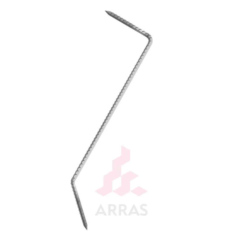 Cinkota būvniecības skava, pagriezta 8.0×270 mm, 1 gab