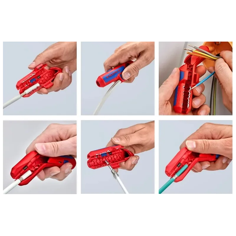 Noņēmējs apaļajam kabelim Knipex 16 95 01 SB ErgoStrip 135 mm, 20 cm, plastmasa-metāls