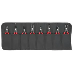 Circlip pliers 8 pcs. J1,J2,J11,J21,A1,A2,A11,A21, prec. tip, Knipex