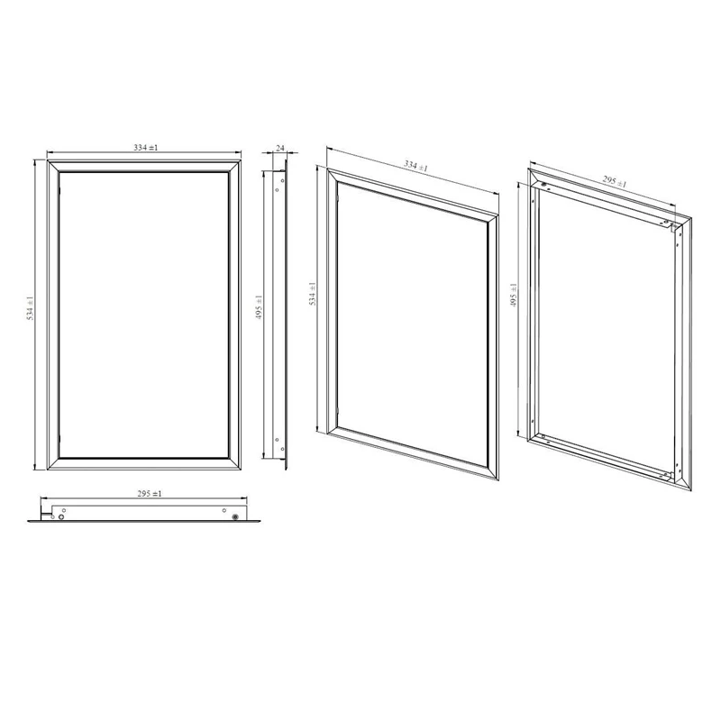 Durvis revīzijas 300x500 baltas