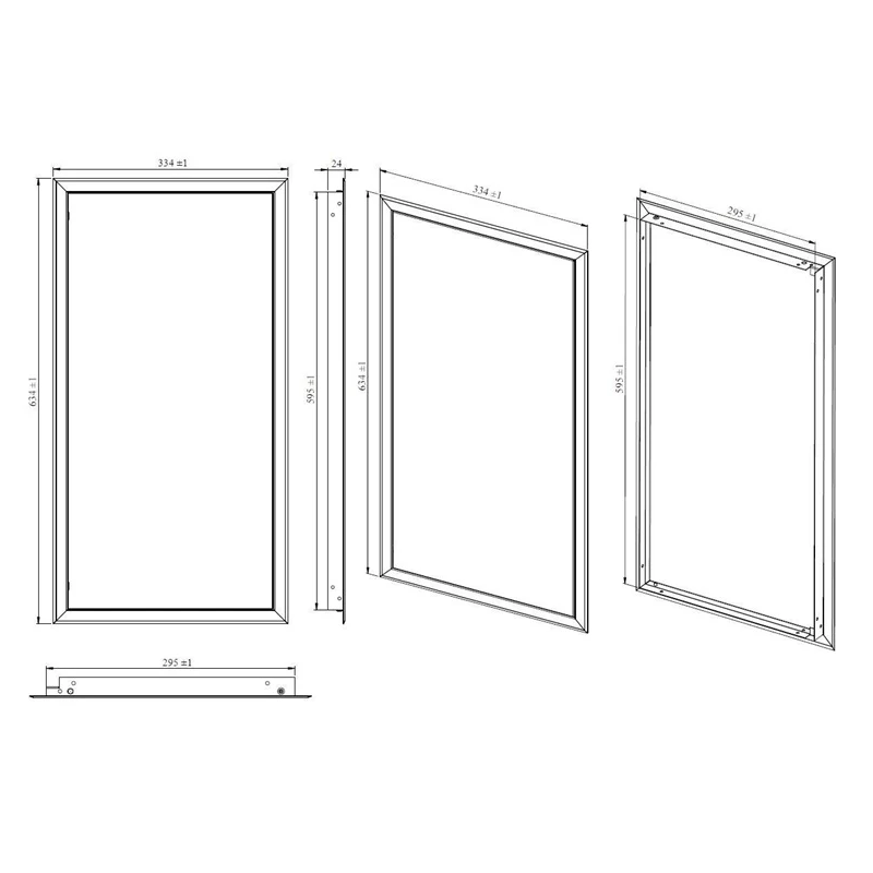 Durvis revīzijas 300x600 baltas