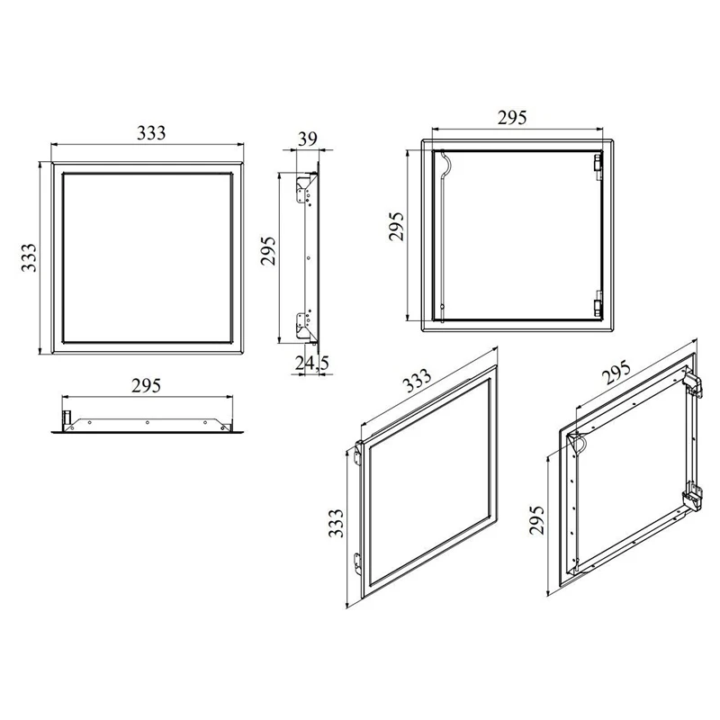 Revīzijas lūka ,metāla, 300x300mm