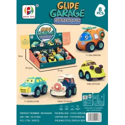 Glide garage car 4 asst 8pcs-box