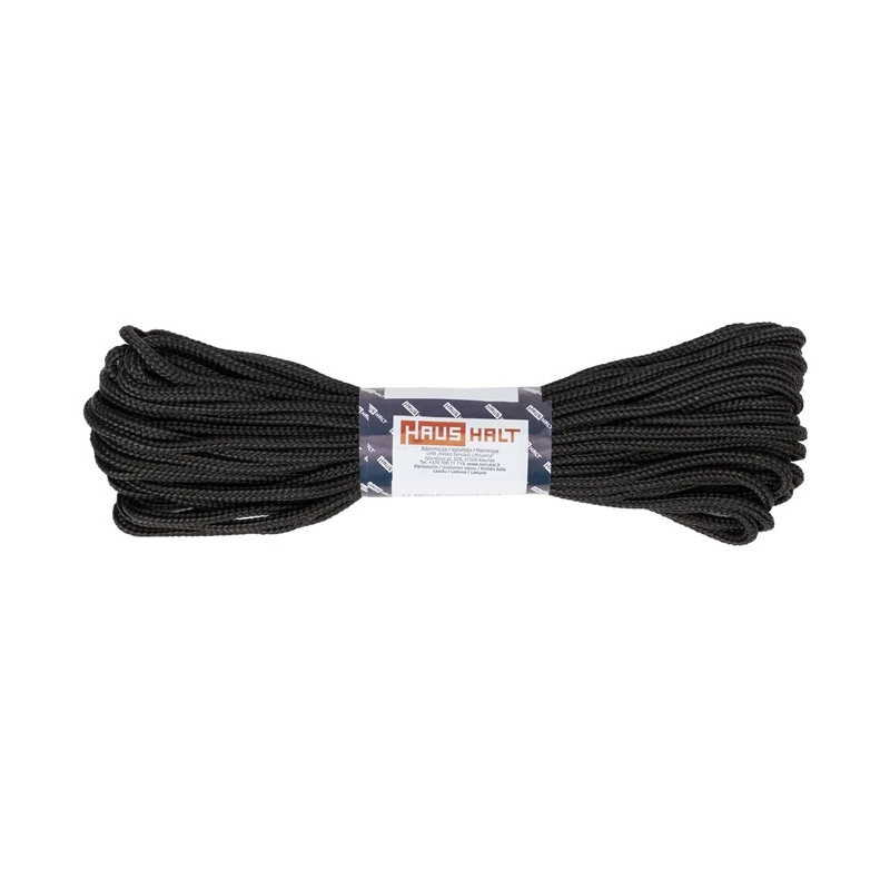 Virve poliamīda pīta d.4mm 20m melna