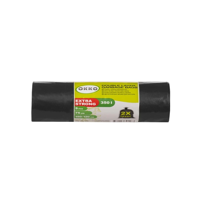 Atkritumu maisi zaļi-melni 350l 5gab