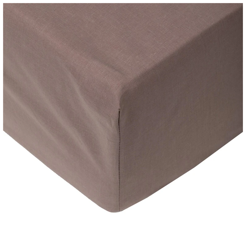 Palags ar gum.puskokv.90x200+25cm kakao