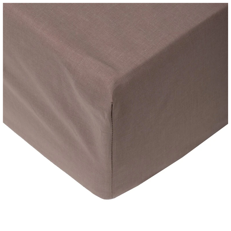 Palags ar gum.puskokv 140x200+25cm kakao