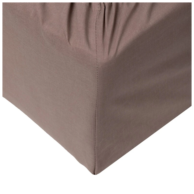 Palags ar gum.puskokv 180x200+25cm kakao