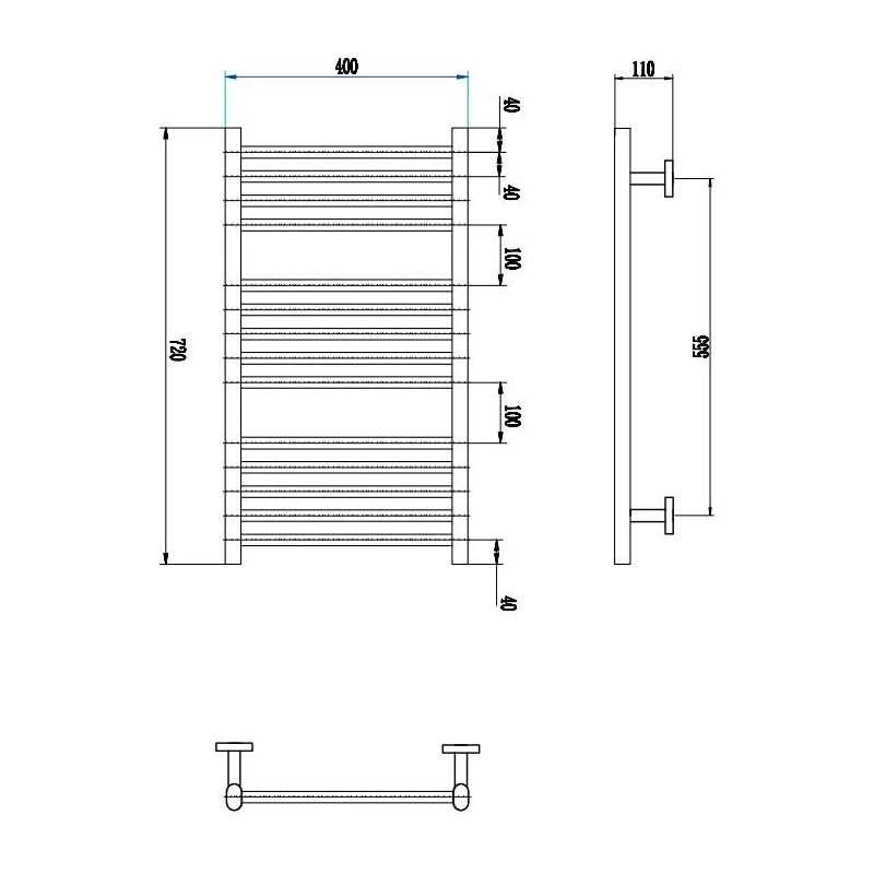 Žāvētājs dvieļu el bk-109f hroms