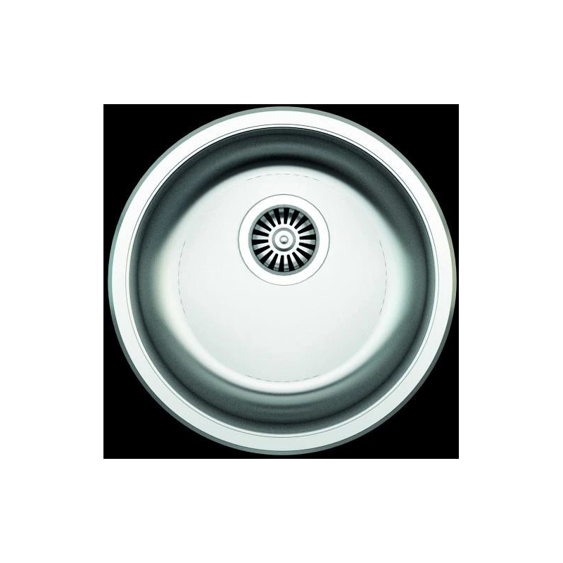 Izlietne nerūsējošā tērauda PL435x435x150 AS68 ar sifonu