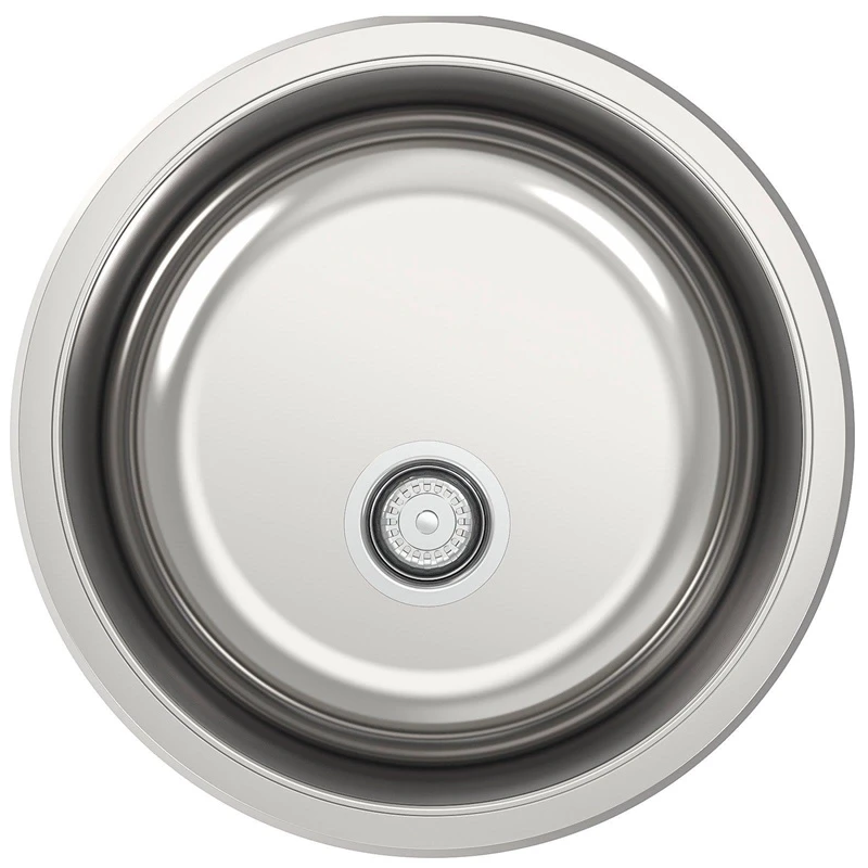 Izlietne nerūsējošā tērauda PL435x435x150 AS68 ar sifonu