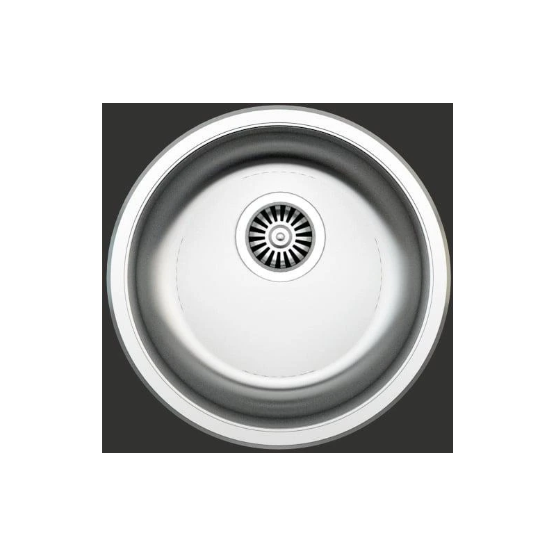 Izlietne nerūsējošā tērauda PL435x435x150 AS68 ar sifonu