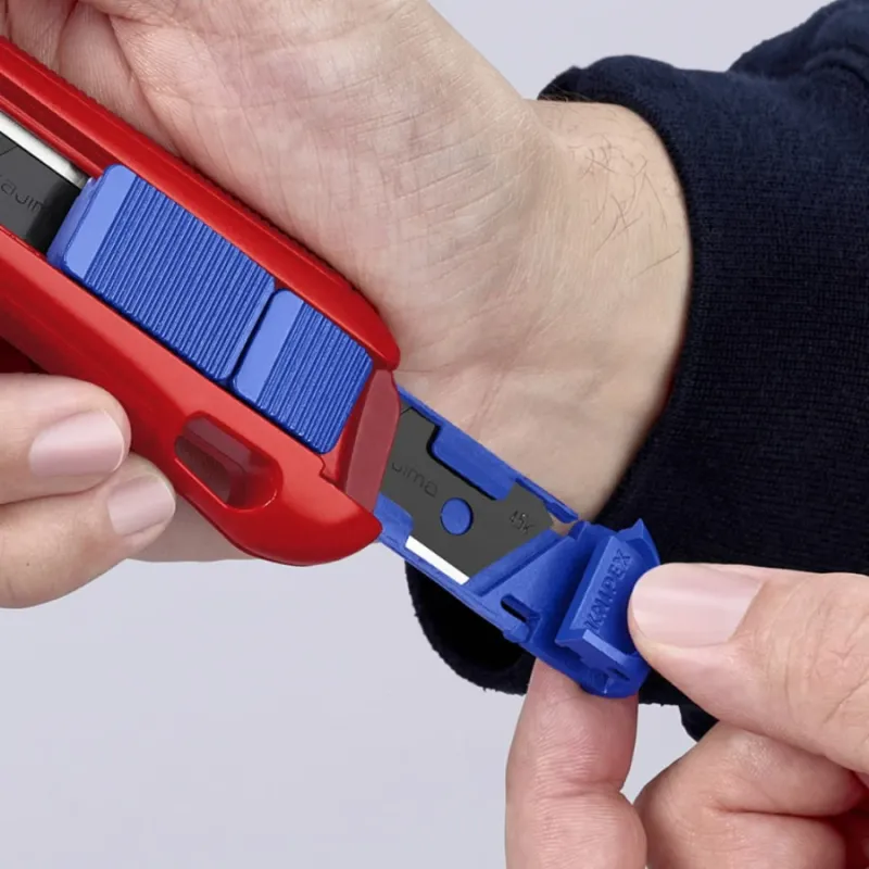 Peilis laužoma geležte18mm su ašmenų stabilizatoriumi, Cutix, Knipex