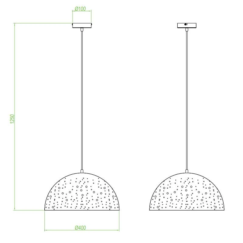 Lampa griestu p16051a-d40 60w e27