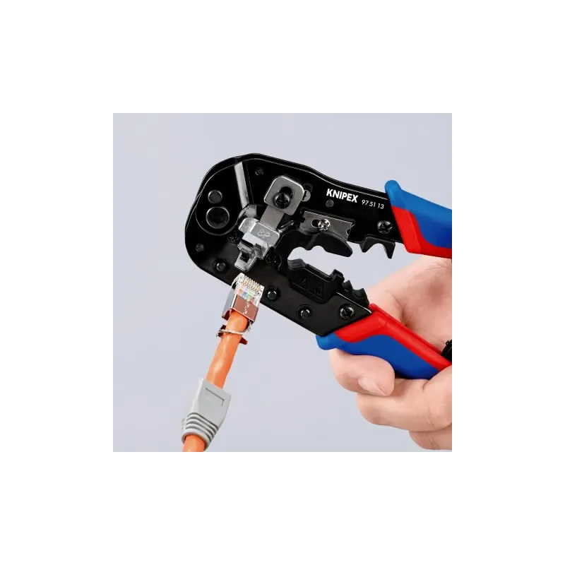 Laidų antgalių užspaudimo replės RJ45 kištukams, Knipex