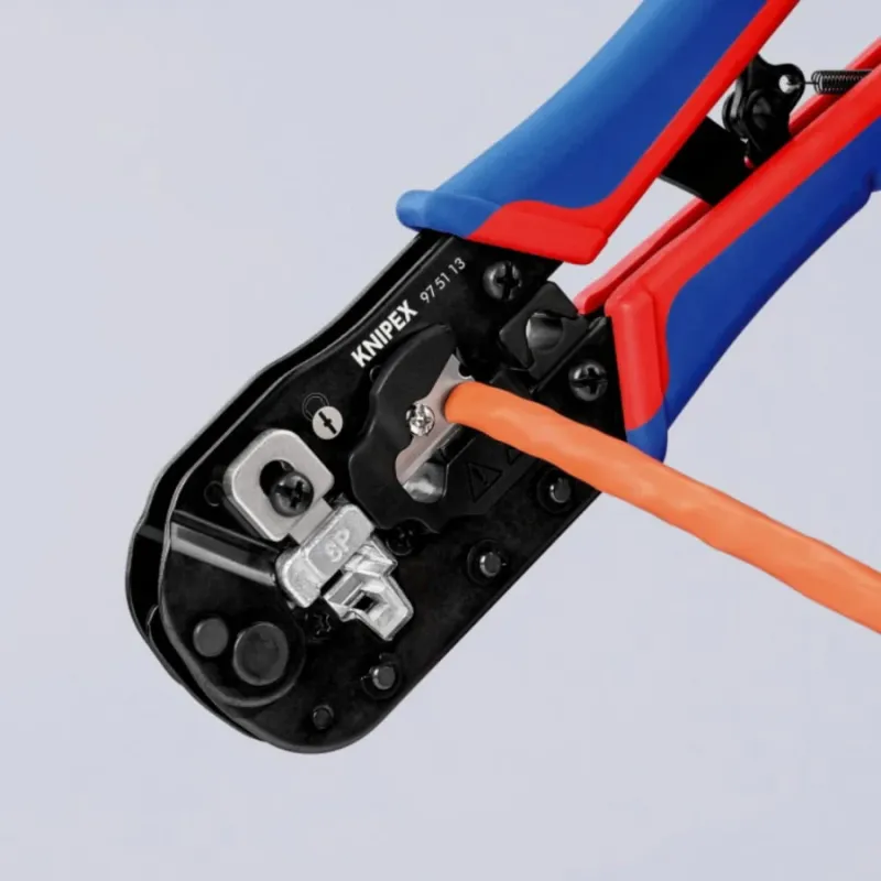 Laidų antgalių užspaudimo replės RJ45 kištukams, Knipex