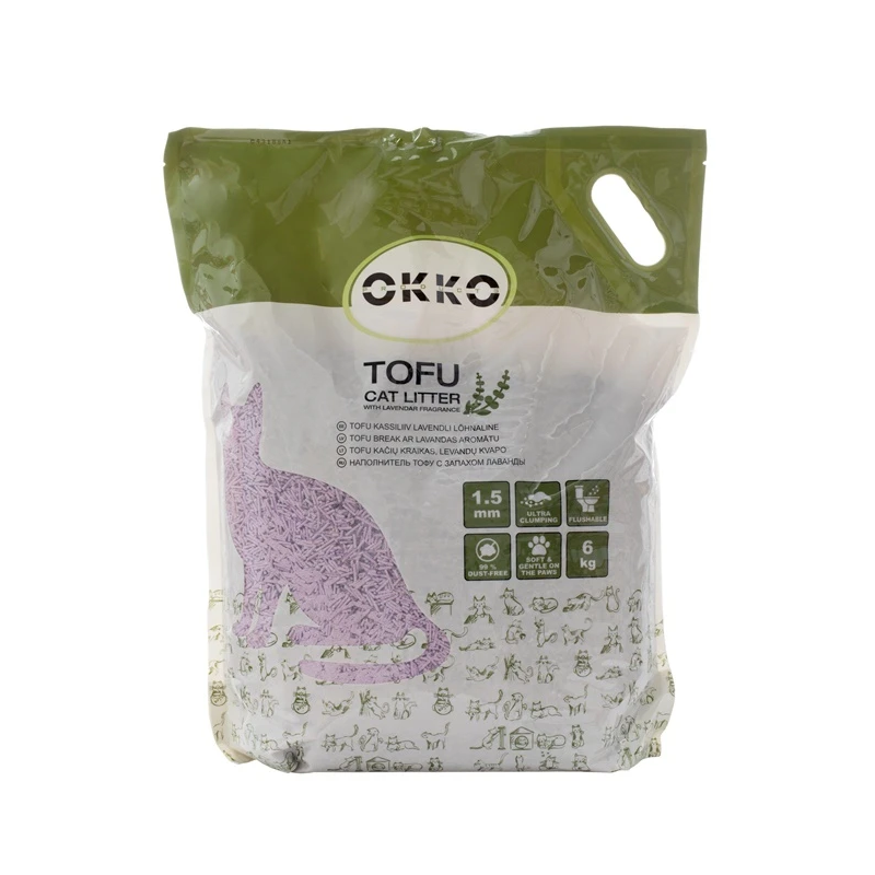 Pakaiši kaķiem tofu lavandas aromāts 6kg