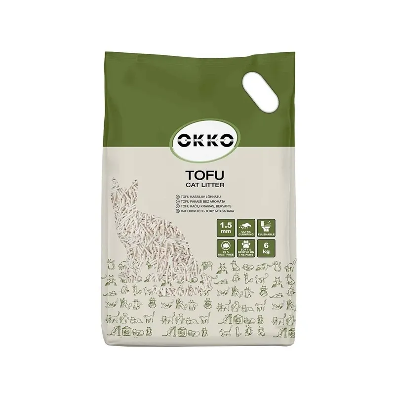 Okko Tofu Organic Cat Litter ,Clumping,, 6 kg ,13.8 l,