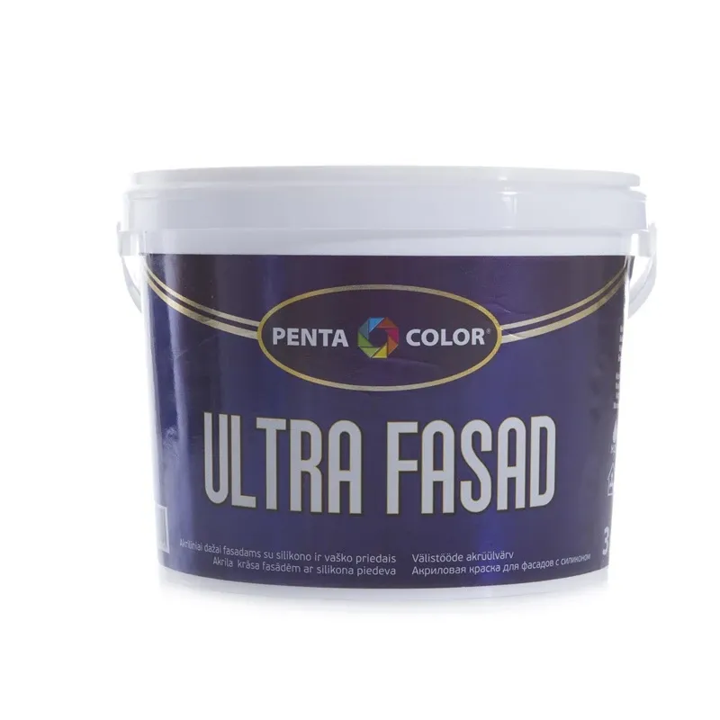 Fasāžu krāsa Pentacolor Ultra Facade, balta krās., 3 l