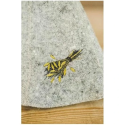 Cepure pirts ar izšuv. pelēka pusvilnas