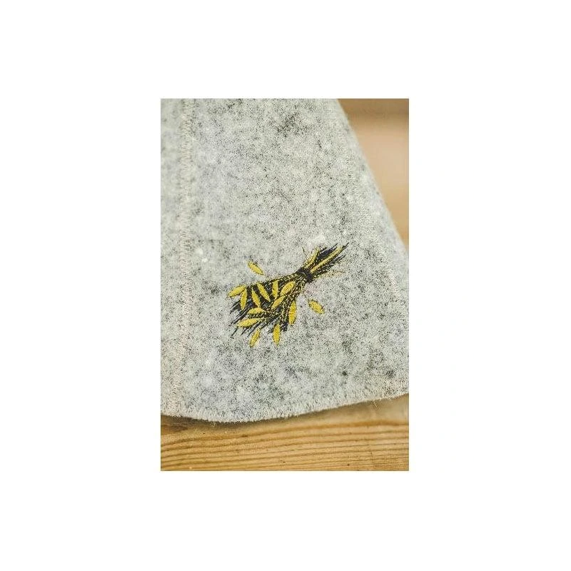 Cepure pirts ar izšuv. pelēka pusvilnas