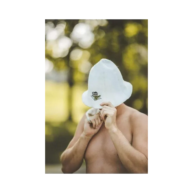 Pirts cepure Namų Tekstilė, vilnas, 27 x 27 cm, balta krās.