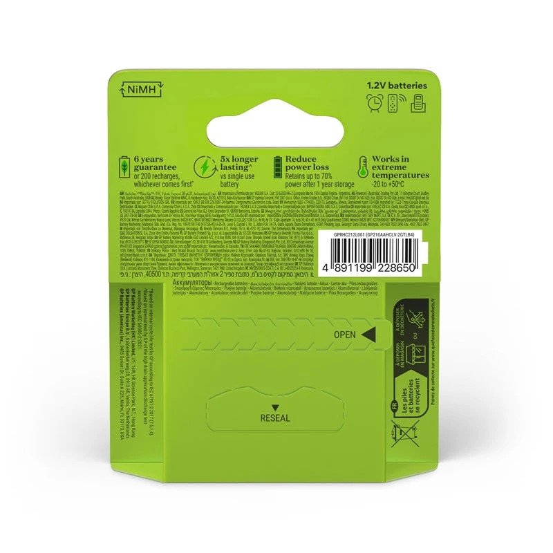 Akumulatori gp aa 2100mah 4gab