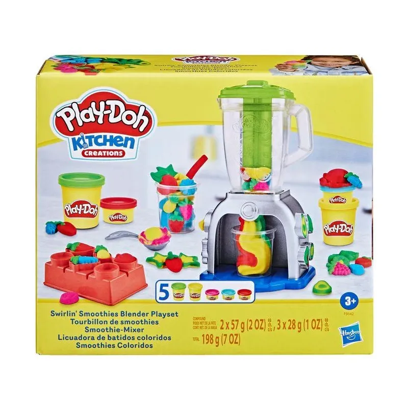 Modelino rinkinys su įrankiais Hasbro Play-Doh Smoothies Blender, įvairių spalvų
