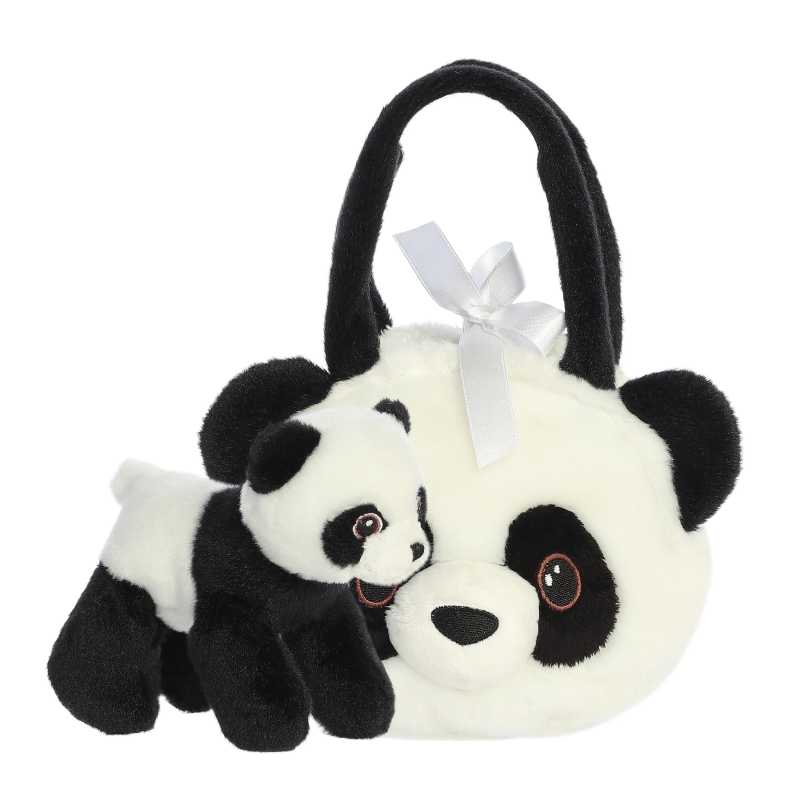 AURORA Fancy Pals plīša rotaļlieta Panda somiņā, 20 cm
