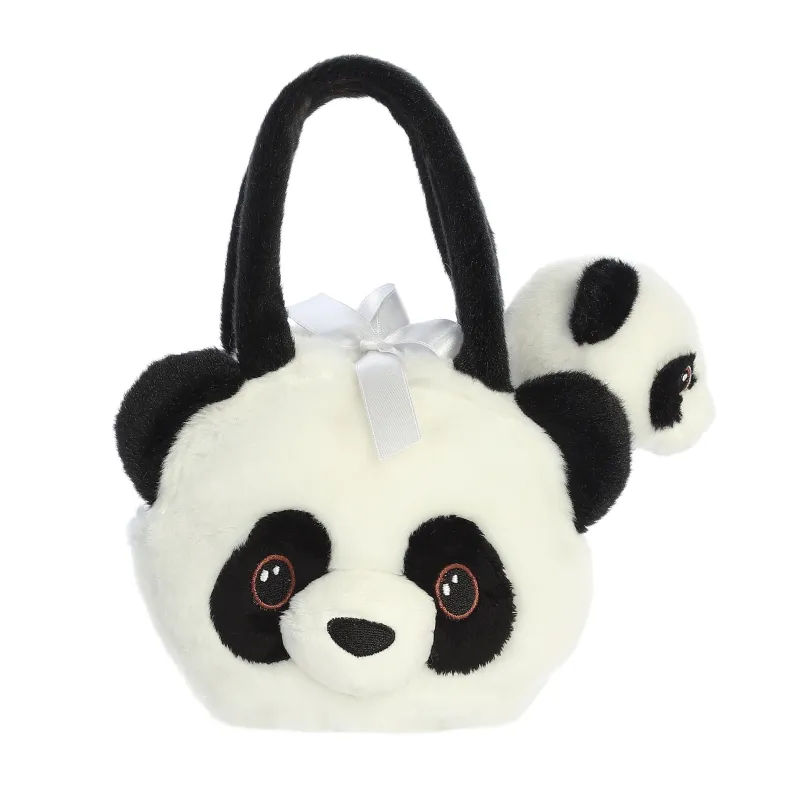 AURORA Fancy Pals plush toy panda in a bag, 20 cm