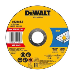 Metāla griešanas disks DeWalt 10 gab DT42340TZ-QZ 125 x 1.2mm