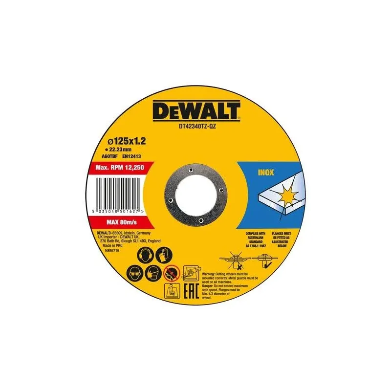 Griešanas disks Dewalt DT42340TZ-QZ, 125 mm x 1.2 mm x 22.23 mm