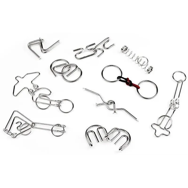 Prāta mežģis Professor Puzzle Perplex Range Set Of 10 Metal Puzzles