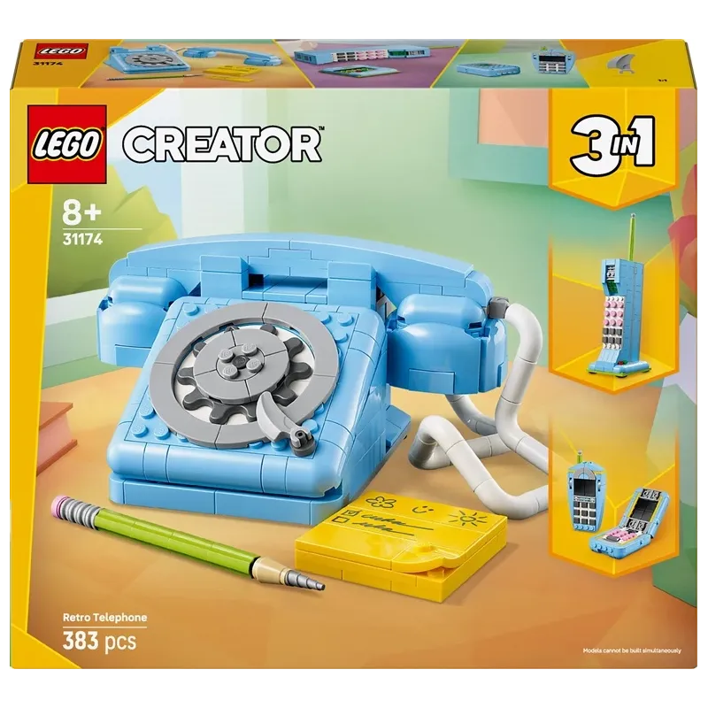 Konstruktors LEGO Creator 3in1 Retro telefons 31174, 383 gab.