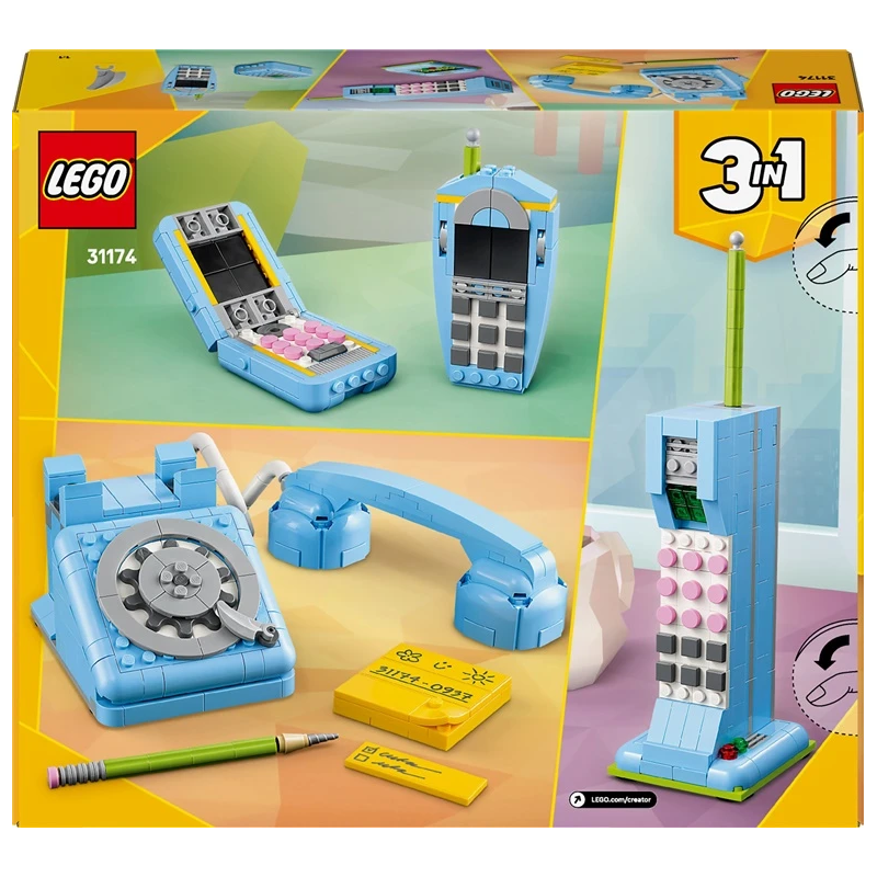 Konstruktorius LEGO Creator 3in1 Retro telefonas 31174, 383 vnt.