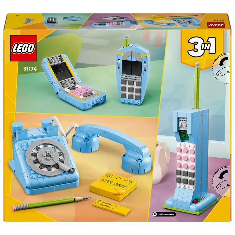 Konstruktors LEGO Creator 3in1 Retro telefons 31174, 383 gab.