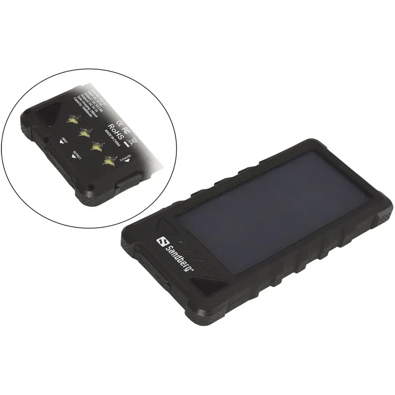 Nešiojamas įkroviklis Sandberg Solar. 16000 mAh. juoda