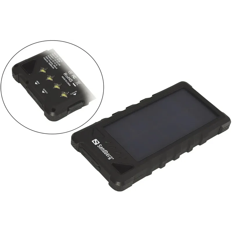 Nešiojamas įkroviklis Sandberg Solar. 16000 mAh. juoda