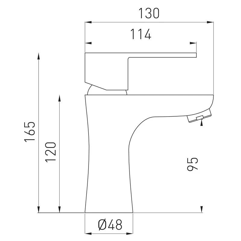 Izlietņu jaucējkrāns Ferro Cordoba BCD2, hroma krās.