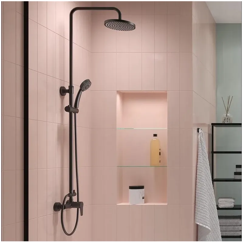 Dušas komplekts Ferro Rennto BTR7U, melna