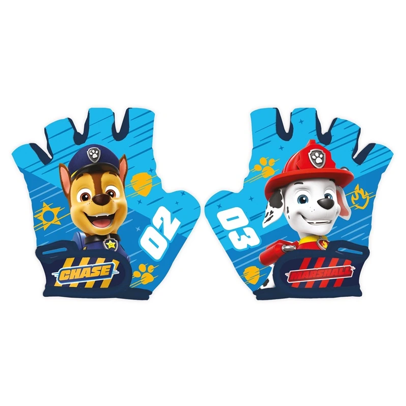 Cimdi velosipēd. bērnu paw patrol zili