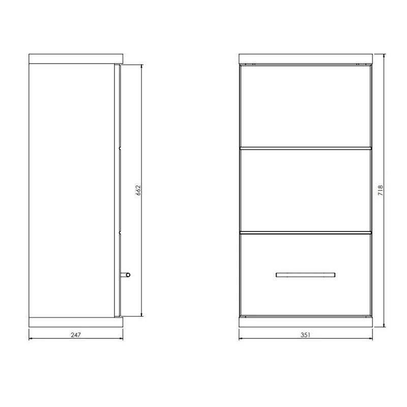 Skapītis piekar. bari a35 balts-koka