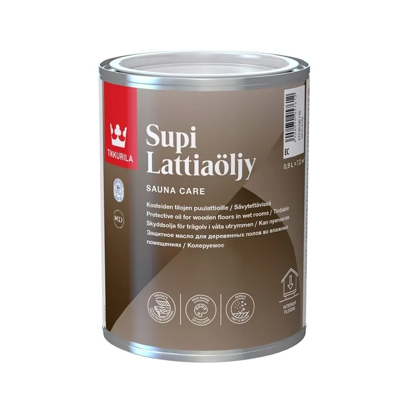 Eļļa grīdai Tikkurila Supi Lattiaoljy, caurspīdīga, 0.9 l