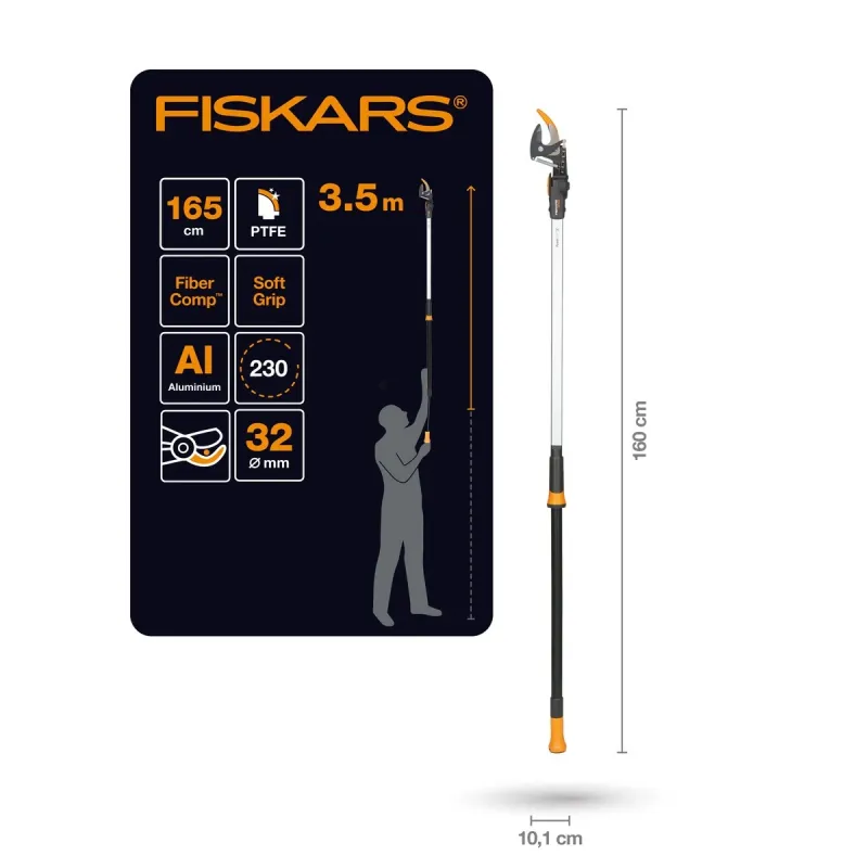 Nozaru griezēji zaļie zari Fiskars PowerGear 1023625, 158 cm